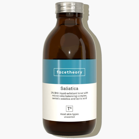 Lotion Tonique T6 Saliatica 2 % BHA avec 2 % D'acide Salicylique Complexe équilibrant le Microbiome, Centella Asiatica et Acide Lactique